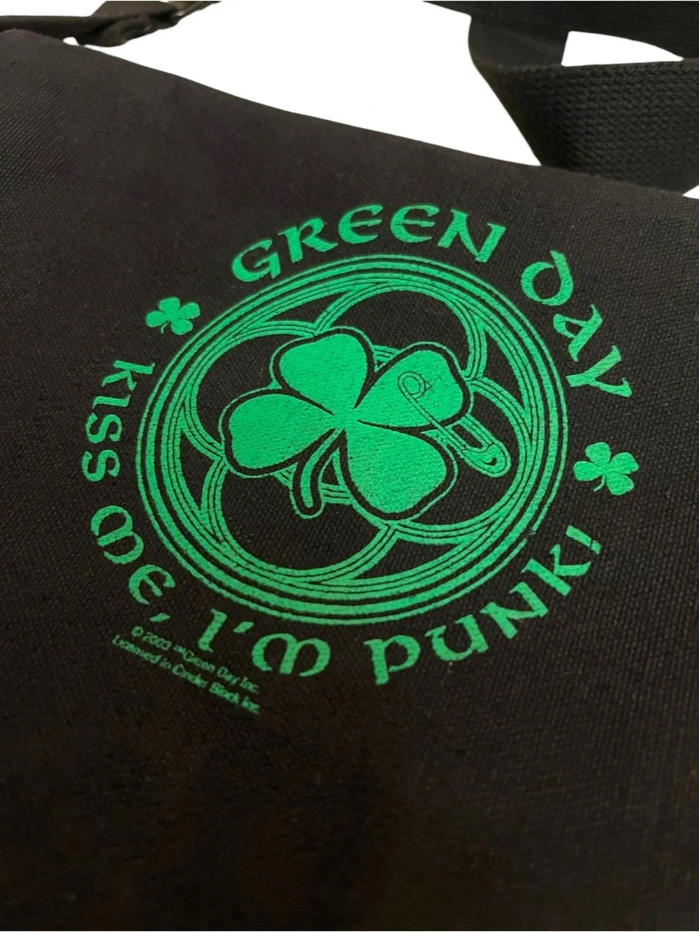 Vintage 2003 Green Day Kiss Me I’m Punk Cinder Block Messenger Bag Rare Y2K